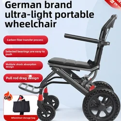Wheelchair Light Folding the Elderly Small Portable Tourist Swallowing Travel Paralying Elderly Hand -CD -ROM