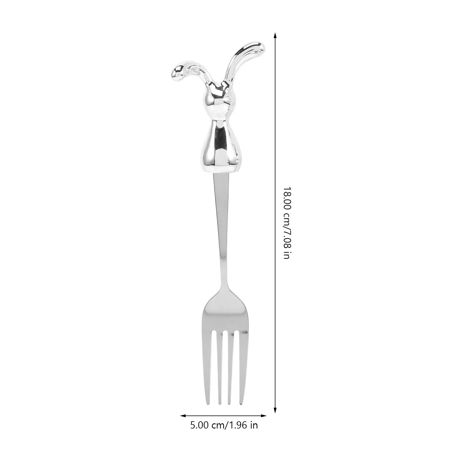 

2pcs Stainless Steel Rabbit Shaped Spoon Fork Set For Kids Cartoon Toddler Utensils Children Tableware Travel Lunch Cutlery