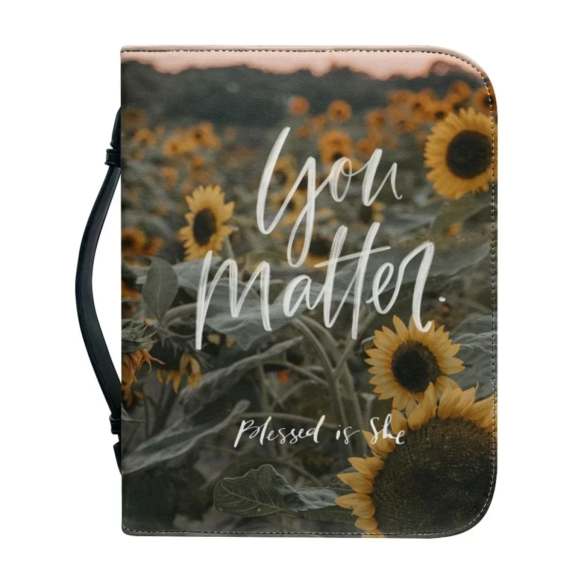 Hot Bible Storage Bags for Women Christianity Bible Bag Leather Zippered Handle Handbags Practical Study Book Holy Storage Boxes