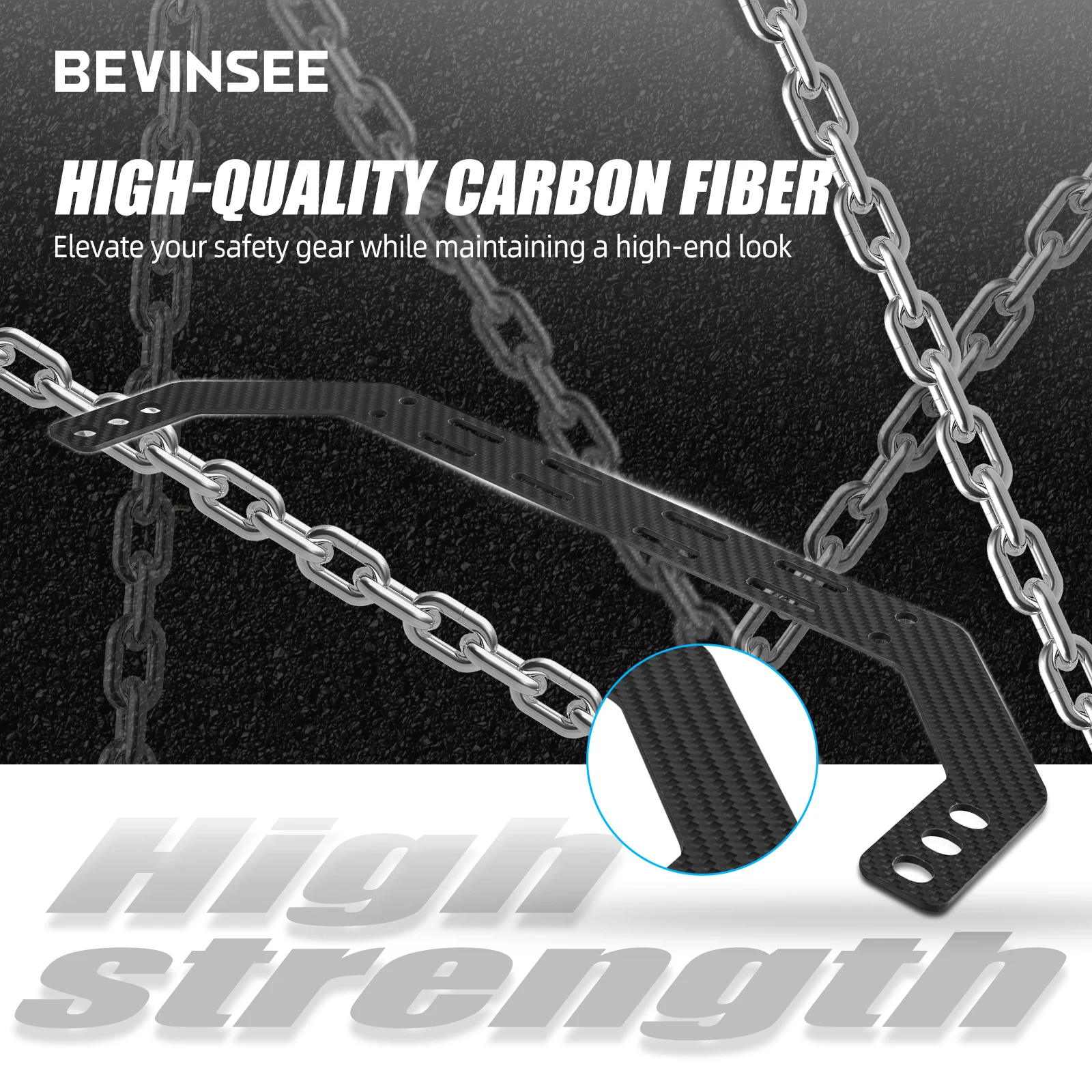 BEVINSEE 카본 파이버 소화기 브래킷 승객석 홀더 브래킷 BMW E90 E91 E92 E93 2005-2013용