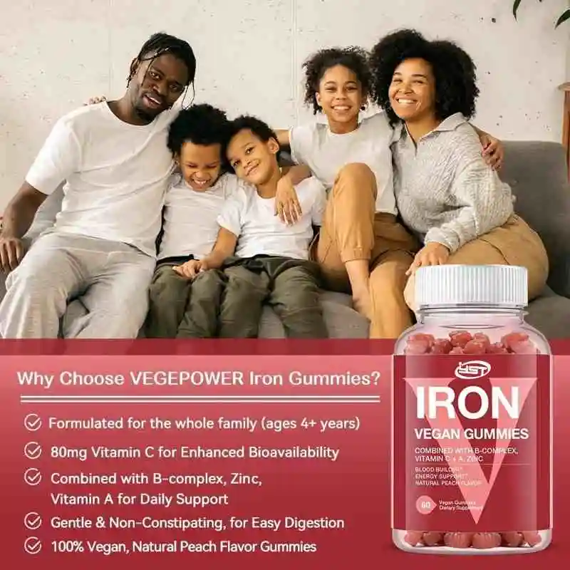 Iron gummies for women and children-a variety of iron containing vitamins and blood oxygen,delicious iron gummies with vitamin C