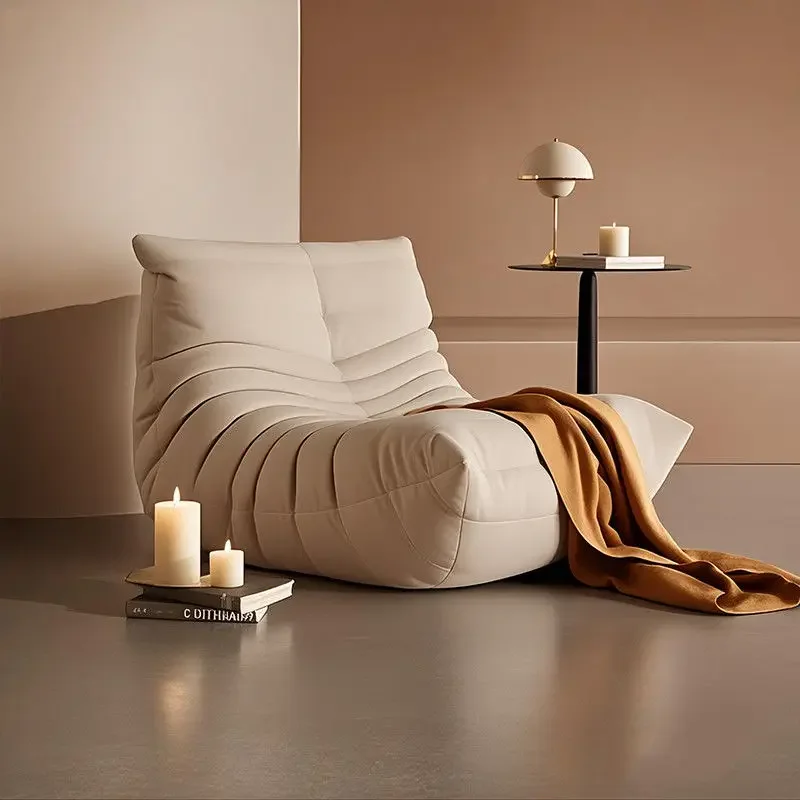 

Mullanson single sofa togo balcony leisure Internet celebrities can sleep cream wind design recliner lazy sofa