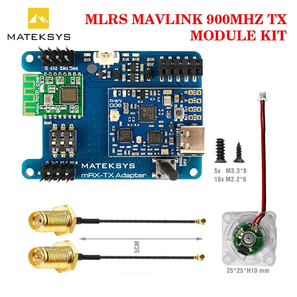 VoltSMATEKSYS MLRS MAVLINK 900MHZ TX MODULE KIT, MR900-30-TX 900 MHz LoRa, 30 DBm RF Power 5-13V For Long Range RC FPV Drone Par