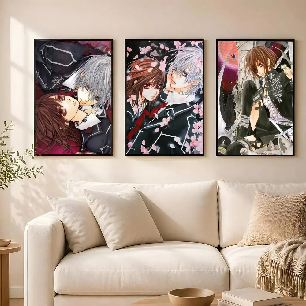 A-Anime V-Vampire Knight Poster poster Self-adhesive wall stickers, suitable for room decoration, high-quality printing.