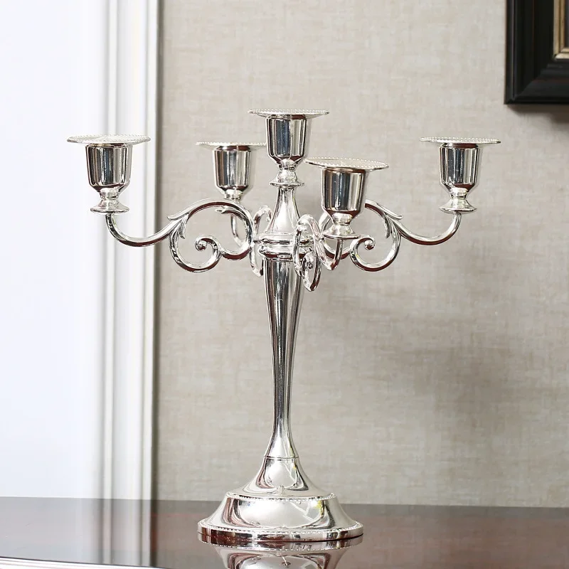 3/5 Head European Metal Candlestick Romantic Wedding Table Candle Holder Home Decor Ornament