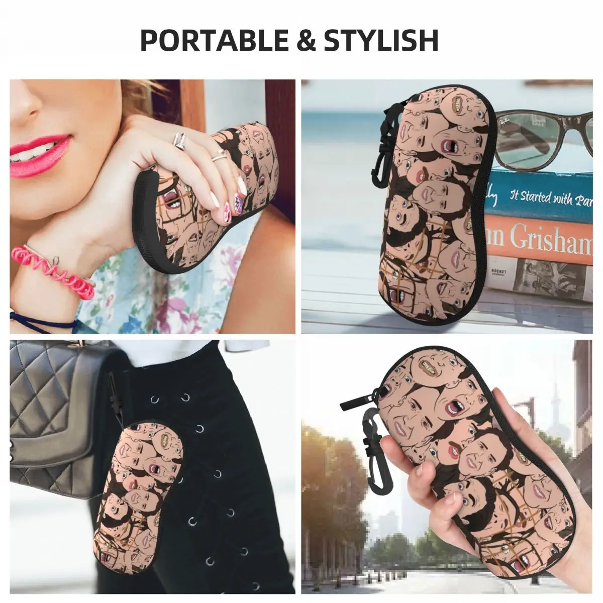 مخصص نيكولاس قفص في جميع أنحاء شل النظارات حالة الرجال النساء لطيف مضحك ميمي نظارات حالة النظارات الشمسية مربع الحقيبة