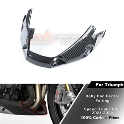Belly Pan Centre Fairing For Triumph Speed Triple 1200 2021-2024 Full Carbon Fiber 100% Twill & Forged Glossy