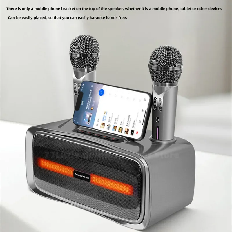 

Family KTV Audio Set Song Home Karaoke All-in-one Machine Pair Microphone Singing Portable Bluetooth Speaker Surround Stereo