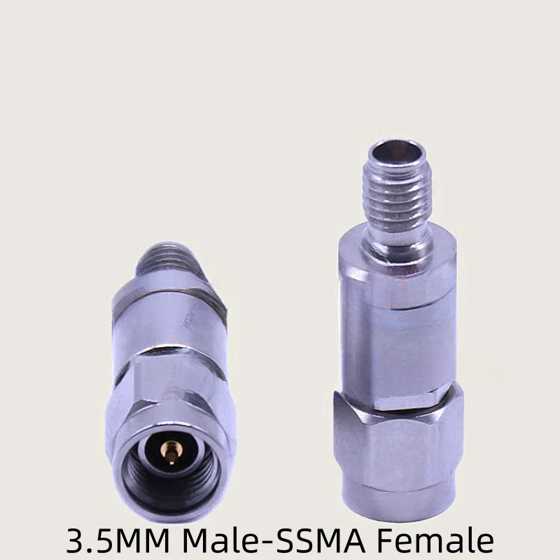Stainless steel test adapter 3.5MM to SSMA Male plug & Female jack millimeter wave test connector 26.5G
