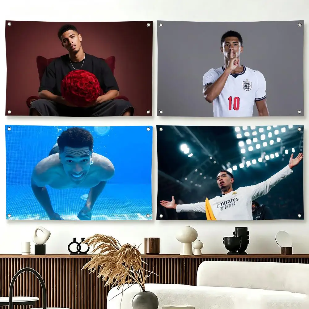 England Football Star Jude B-Bellingham Flags  For Living Room Home Dorm Decor Wall Outdoor Camping Party Banner Gifts