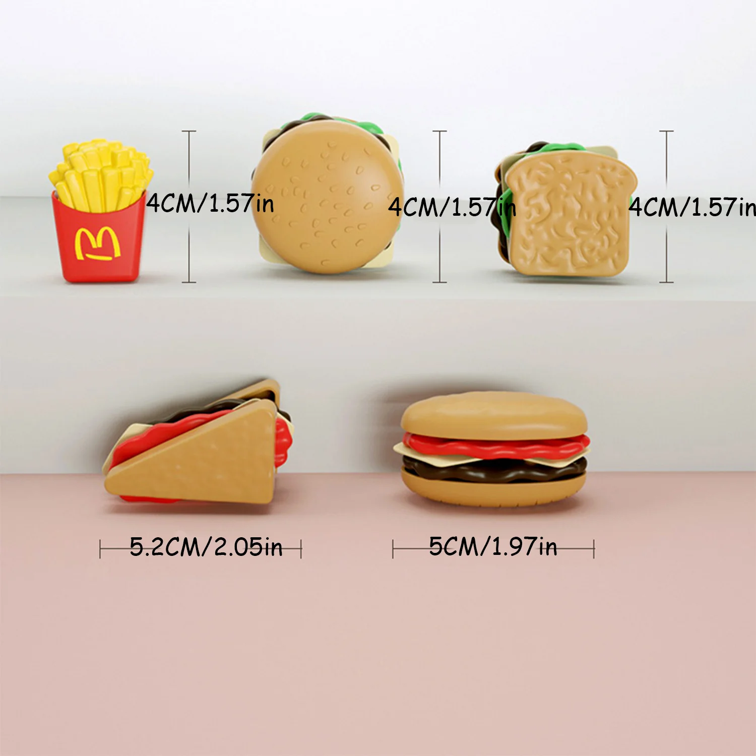 مجموعة من الهامبرغر البلاستيكي القابل للفصل للأطفال ، مجموعة من 9 أجزاء