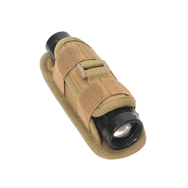 Molle Flashlight Pouch 360 Degree Rotatable Belt Clip Torch Holder Case Fishing Hunting Lighting Accessories Holster Waist Bag image 4