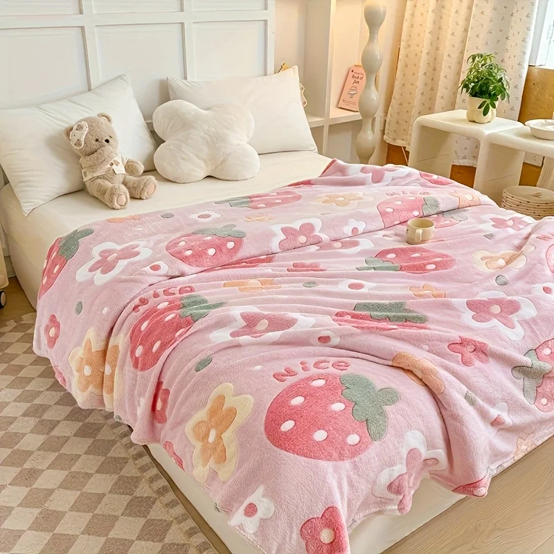 

Coral Fleece Blanket - Ultra Soft | Multi-Color Machine Washable Throw for Sofa, Office, Travel Gifts