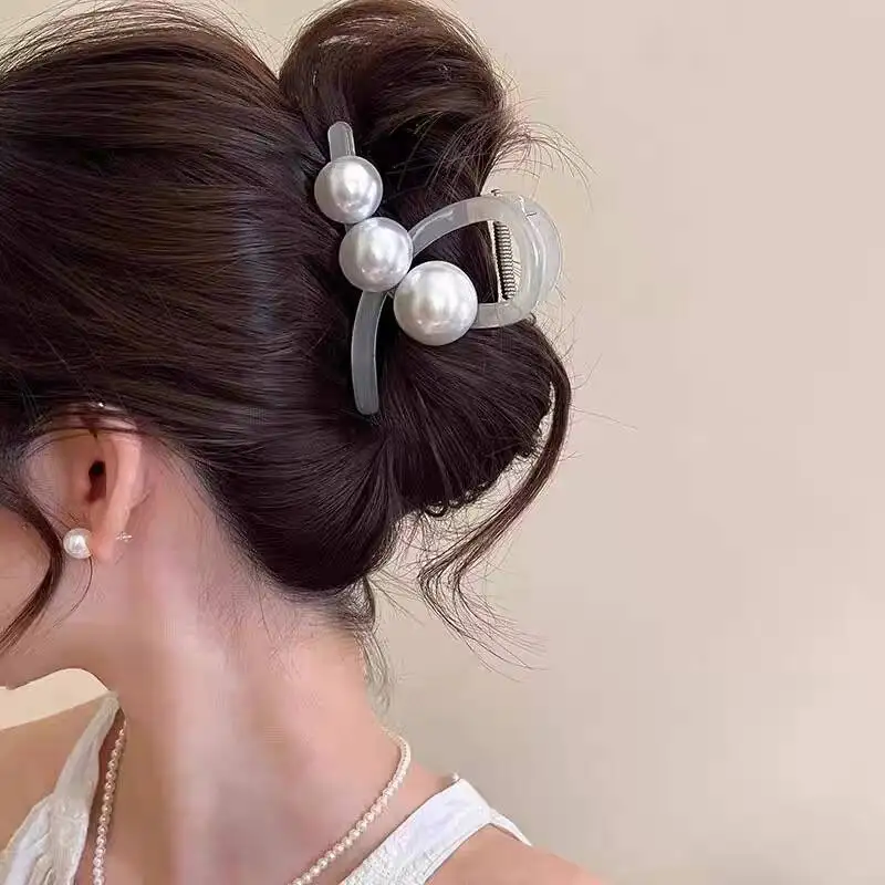 Koreanische Perle Kreuz Haar Krallen Krabben Für Frauen Mädchen Elegante Haar Ornament Barrettes Haar Clips Haarnadeln Mode Haar Zubehör