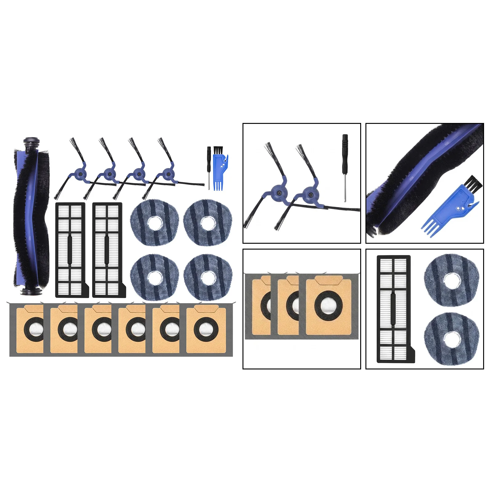 For Eufy for x10 for Pro Cleaning Brush Set Indoor Vacuuming Home Cleaning As Shown Cleaning Tools Hygienic Dust Collection