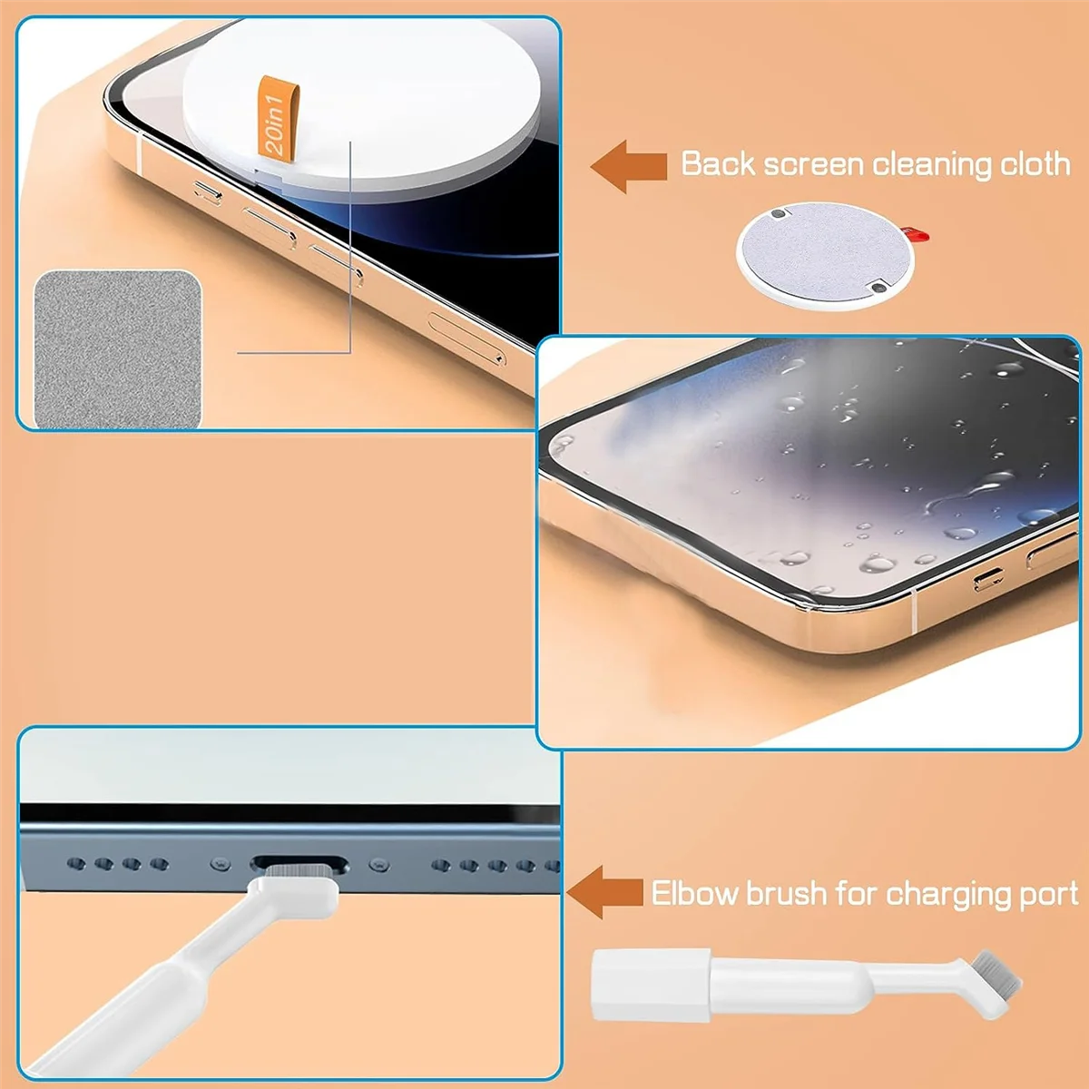 طقم تنظيف جديد، طقم تنظيف سماعات الأذن لأجهزة Airpods Pro 1 2 3، منظف الهاتف مع فرشاة لتنظيف سماعات الأذن البلوتوث والكاميرا