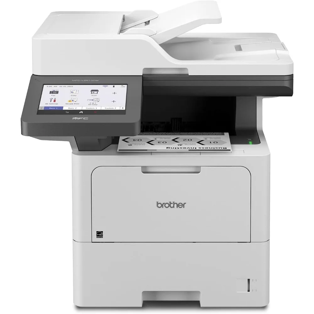 

Enterprise Monochrome Laser All-in-One Printer with Low-Cost Printing, Large Paper Capacity, Wireless Networking