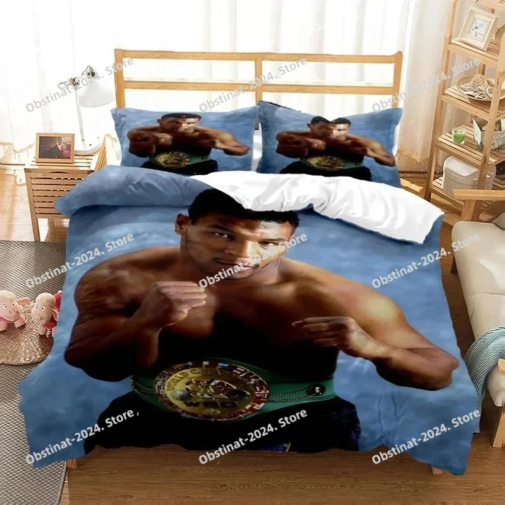 

Mike Tyson Boxing Champion Bedding Set Boys Girls Twin Queen Size Duvet Cover Pillowcase Bed Kids Adult Home Textileextile