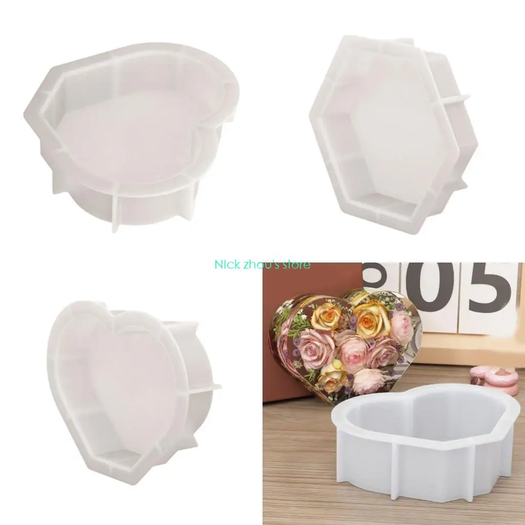 

E15E Rectangular Resin Silicone Mold Ornament Moulds for Crafting Desk Accessories