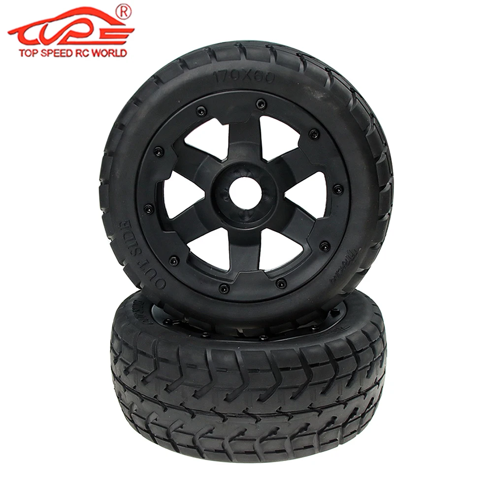 Upgrade Tyre Front or Rear Highway-road Wheel Tire Set for 1/5 Scale Rc Car Gas HPI ROFUN ROVAN KM BAJA 5B SS Buggy Truck Parts