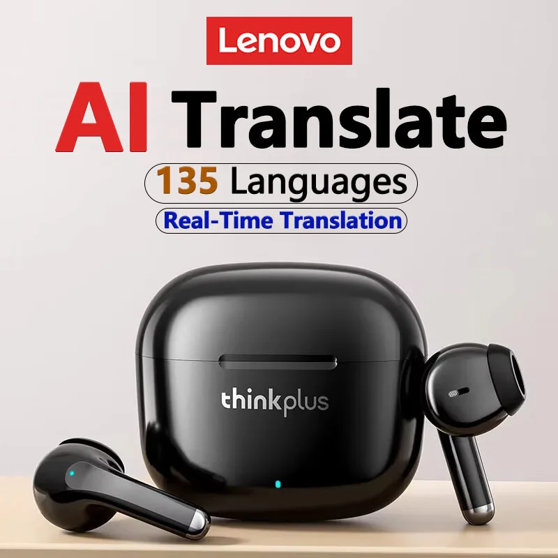Lenovo LP40 Pro Translation Earburds TWS Bluetooth Перевод в реальном времени Долговечные наушники с искусственным интеллектом Дорожный переводчик Гарнитура Lenovo LP40 Pro Translation Earburds TWS Bluetooth Перевод в реальном времени Долговечные наушники с искусственным интеллектом Дорожный переводчик Гарнитура