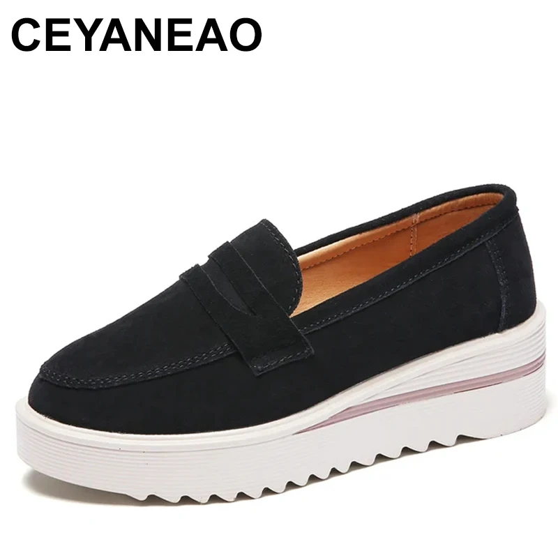 

Comfortable Women's Fashion Moccasins Thick-soled Walking Single Shoes Wedge Platform Women's Loafers Rocking Shoes