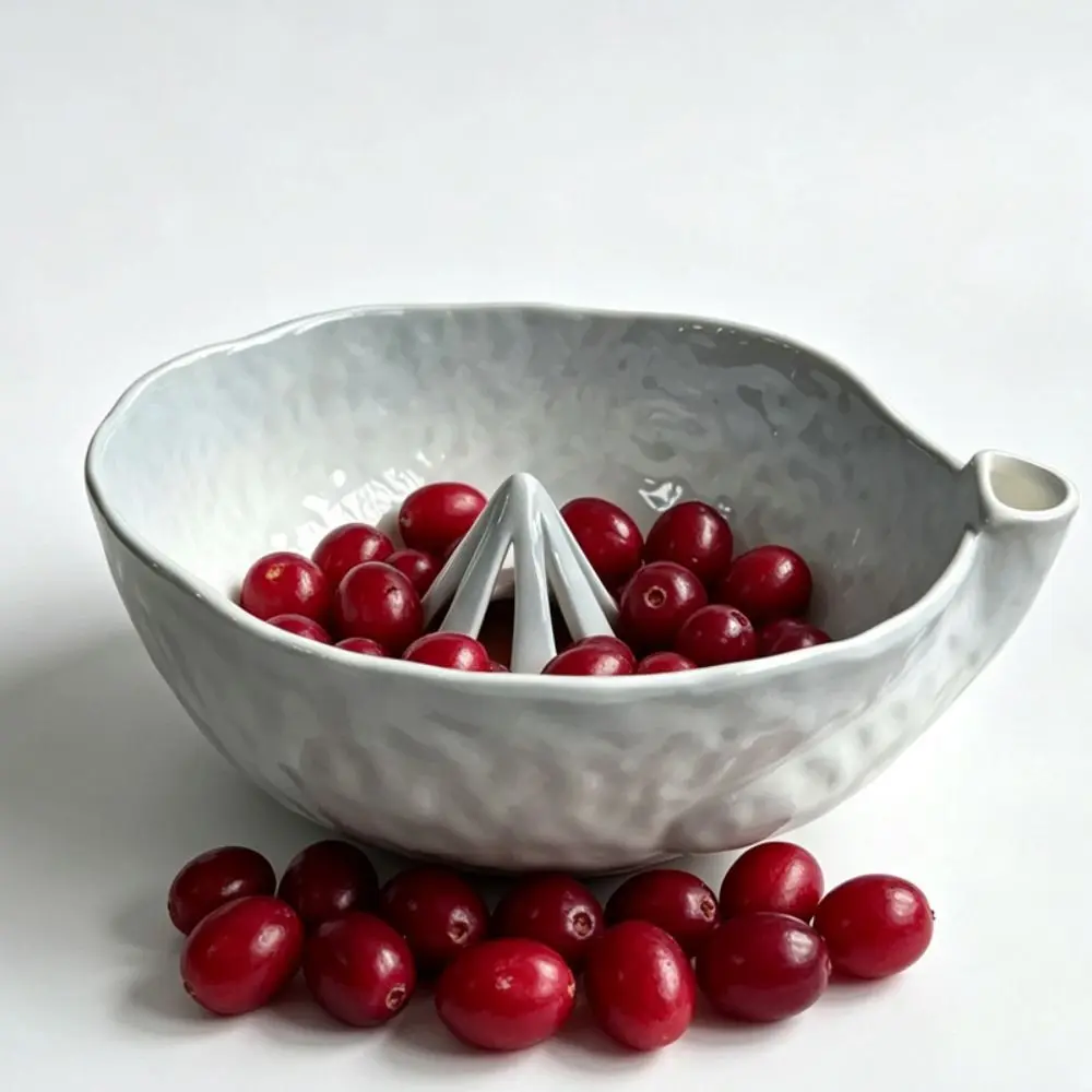 Self Spinning Berry Washing Bowl Perforated Draining Raised Drainage Hole Fruit Strainer Large Capacity Easy To Clean
