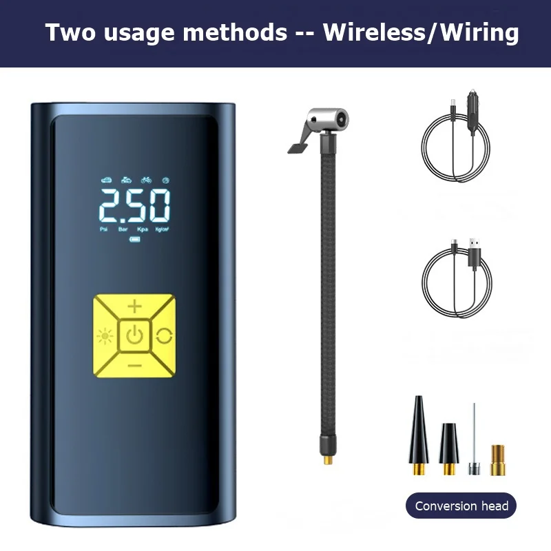 

Portable Car Wireless Air Pump, Electric High-pressure High-power Tire Air Pump for Automobiles