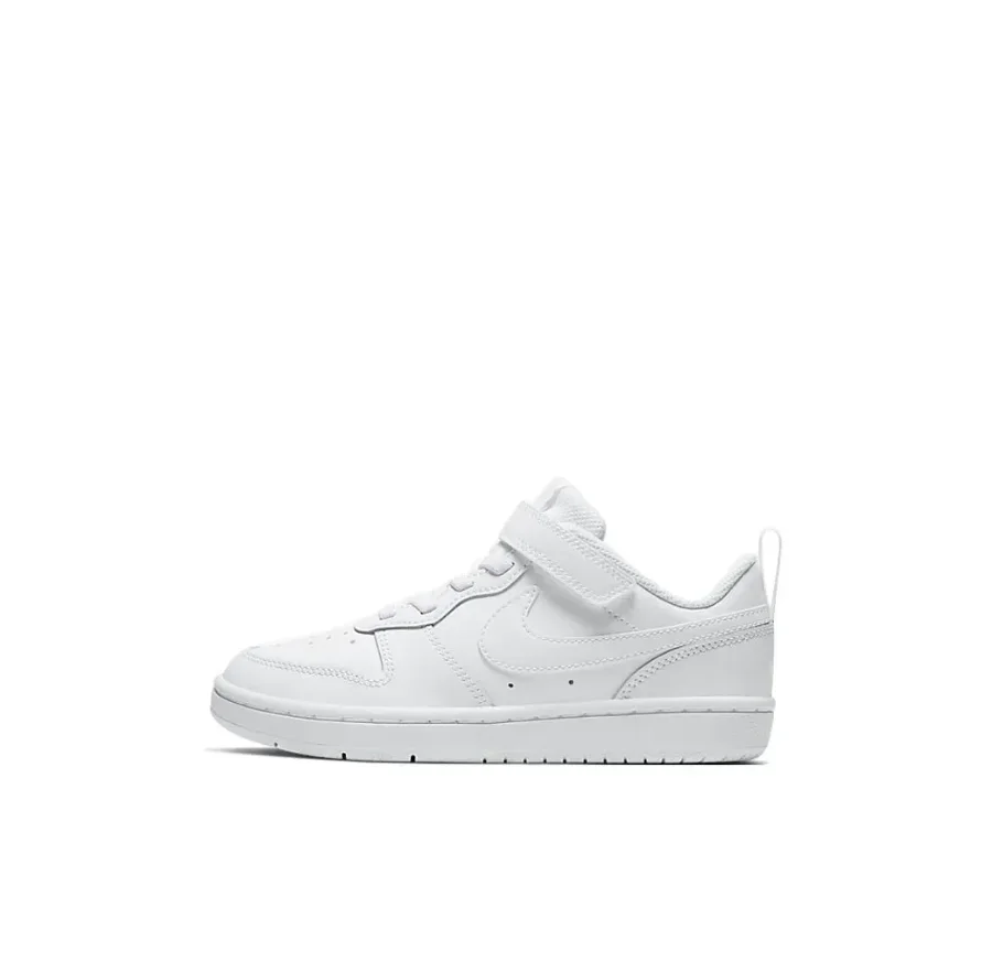 Nike Court Borough 2 Low2 Lightweight wear-resistant non-slip fashion low-top boardshores for middle and small children White