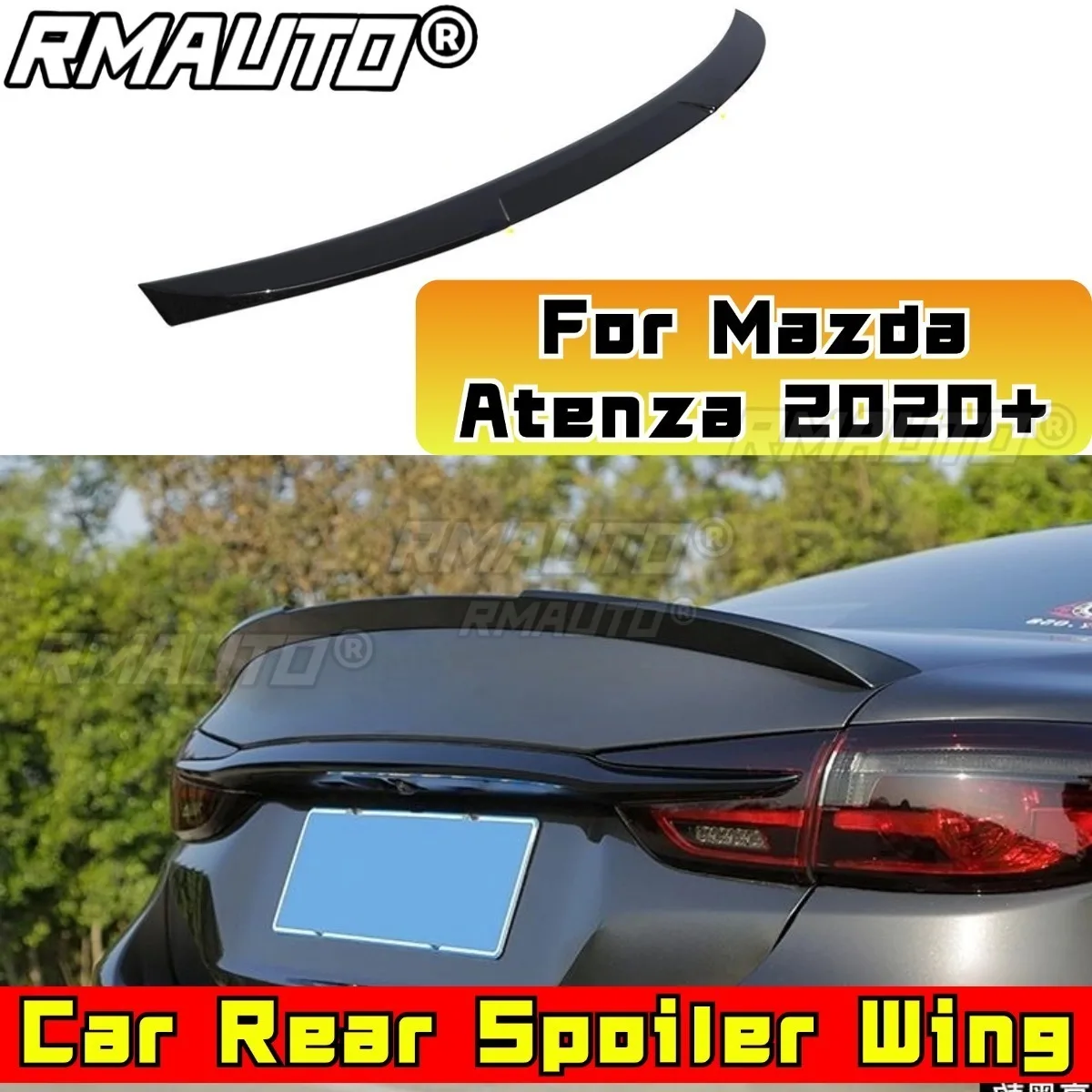 

Car Rear Trunk Spoiler Wing Modification Part For Mazda Atenza 2020+ Rear Trunk Spoiler Wing Car Accessories Exterior Part