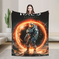 Game H-Halo I-Infinite Super Warm Blanket Camping Plush Throw Blanket Street Trend Couch Chair Flannel Bedspread Sofa Bed Cover