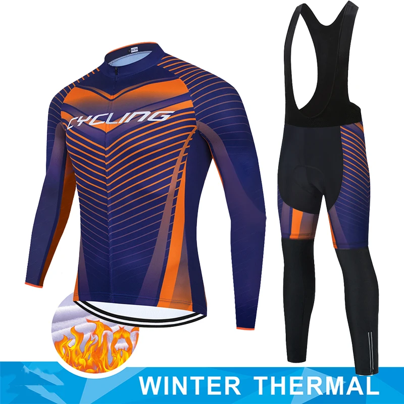 

Winter Thermal Fleece Cycling Jersey Men's Suit Triathlon Mountain Bikes Clothing Mens Bicycle Jackets Outfit 2025 Jumper Road