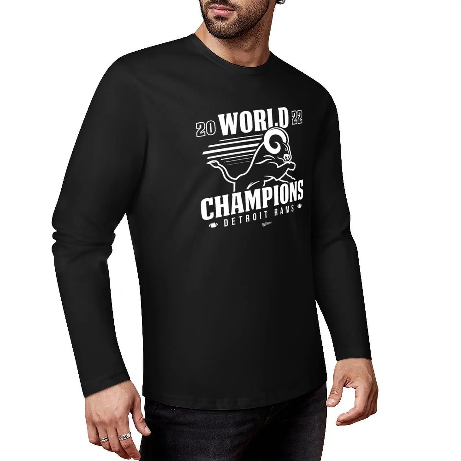 WORLD CHAMPIONS Long T-Shirt T-shirt for a boy kawaii clothes T-shirts for men cotton