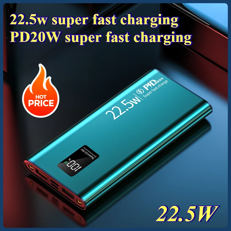 

20000mAh Metal Super Fast Charging Power Bank with Battery and 22.5W Large Capacity Portable Power Supply
