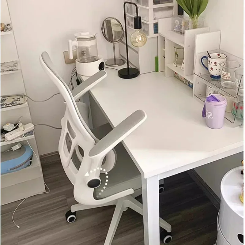 Silla De oficina De diseño moderno, cómoda, ergonómica, con ruedas móviles, para juegos, sala De estar, muebles para el hogar