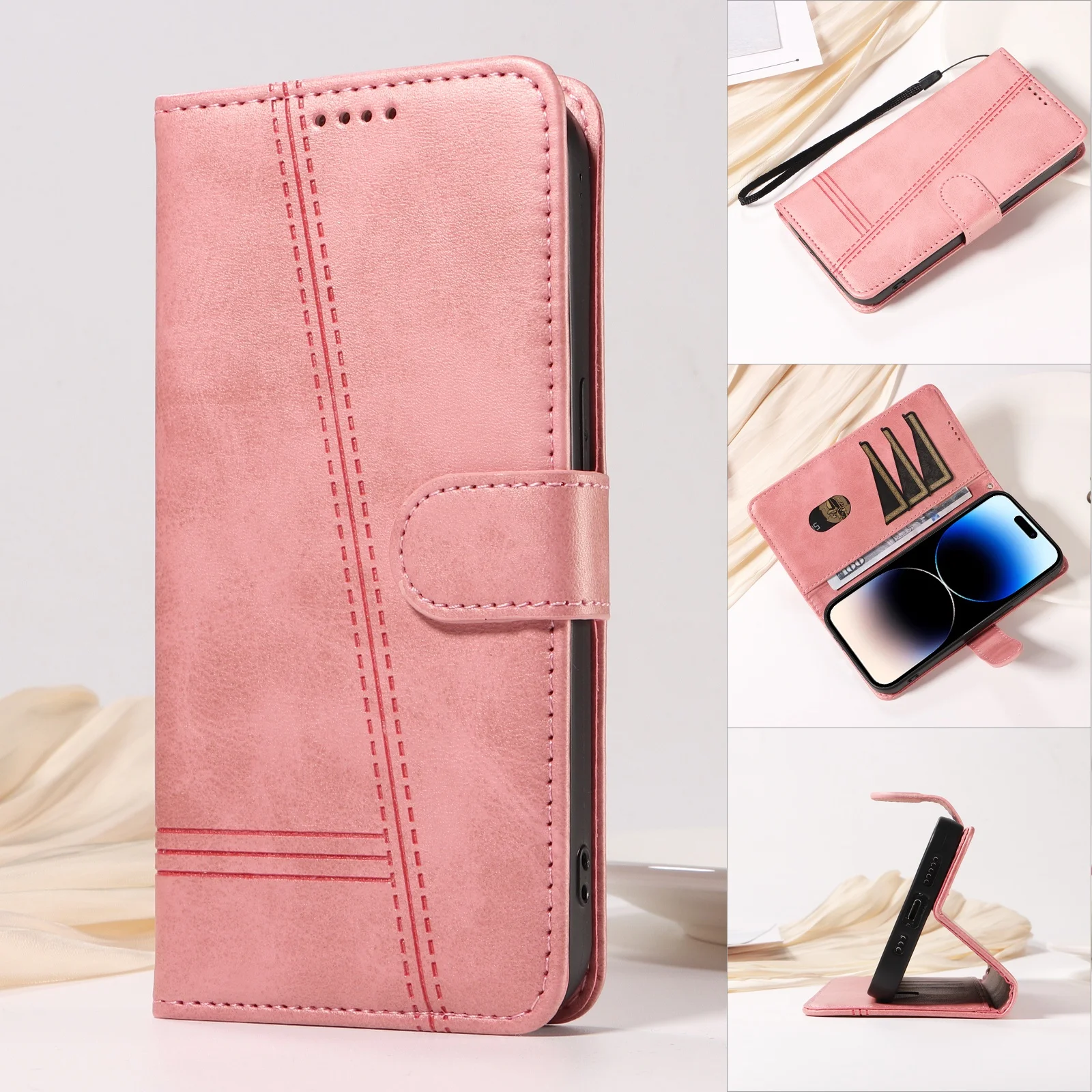 Premium Leather Flip Case for iPhone 14 Pro Max