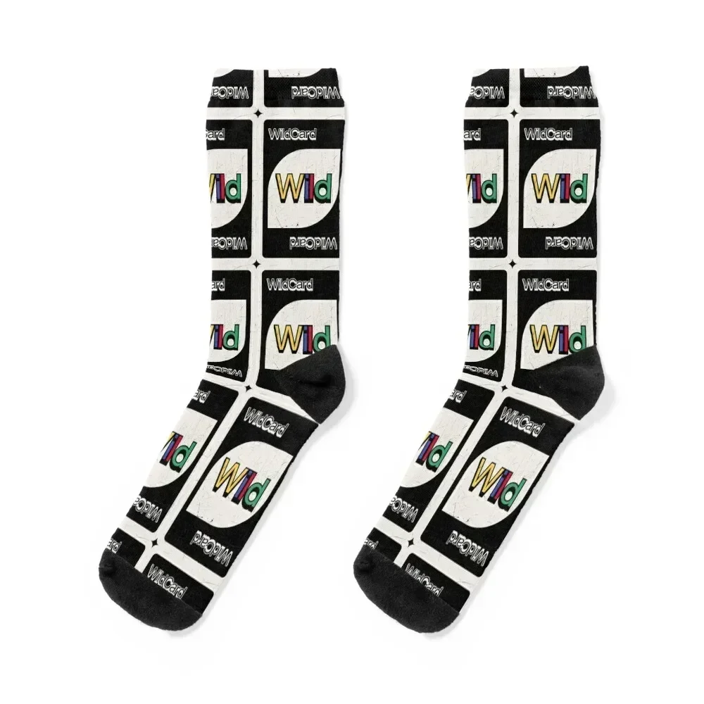 

WILCARD B!#ches! Funny Retro Wild card redesign Socks gift Men's custom sports Socks Man Women's