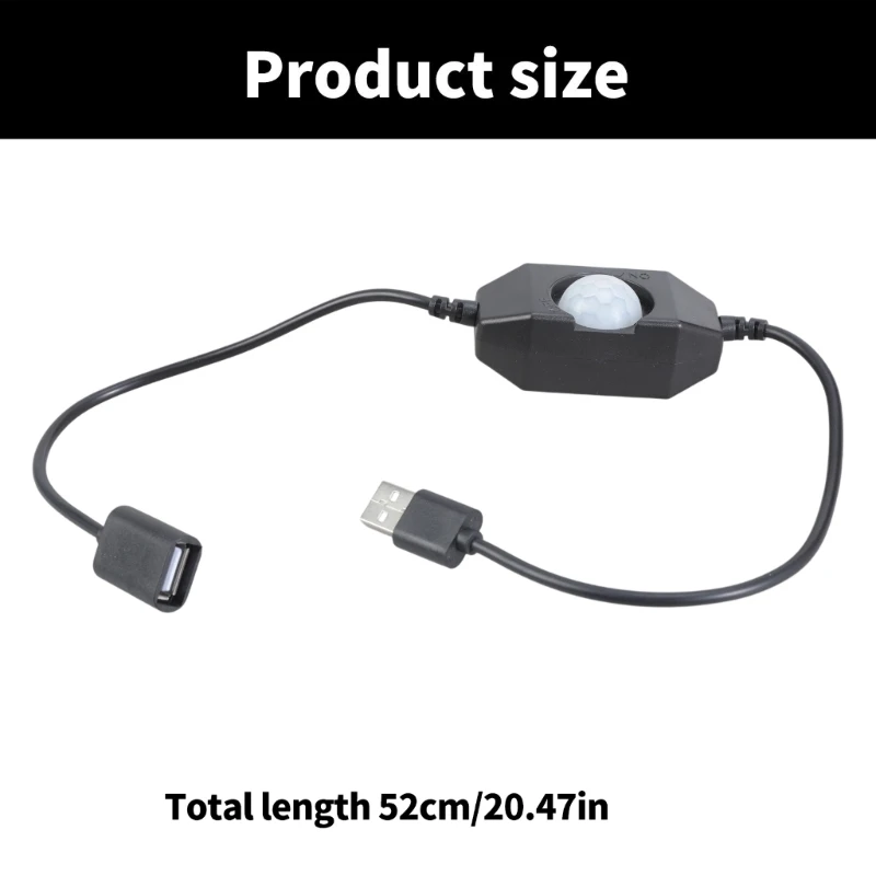 مستشعرات حركة PIR تبديل مفاتيح كاشف حركة PIR لشرائط مصباح LED مع واجهات USB سهلة التثبيت
