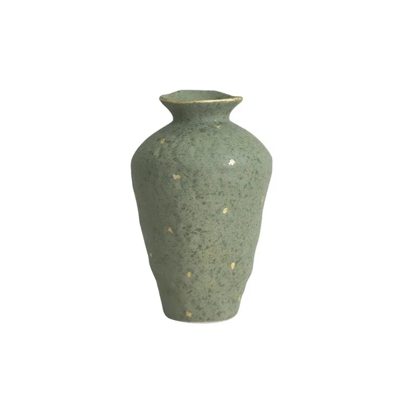 Ceramic Vase Hydroponic Flower Arrangement Vessel Green Plant Flowerpot Glaze Porcelain Flower Vase Minimalist Living Room Decor