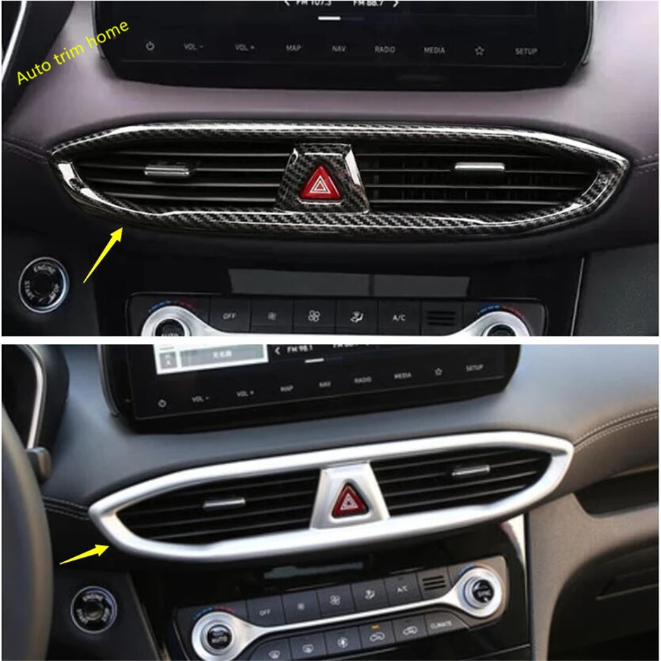 

Warning Light Lamp Dashboard Air Conditioning Vent AC Outlet Cover Trim Fit For Hyundai Santa Fe 2019 - 2023 Car Accessories