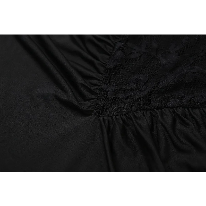 فستان ماكسي أنيق وشتوي لخريف وشتاء 2025 مفرغ وشفاف ونحيف للنساء بياقة مدورة وأكمام طويلة رداء حفلات نحيف