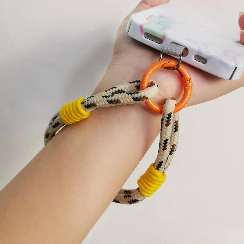 

Портативный ремешок для телефона, подвесная веревка, модные ремешки для телефона ярких цветов, нейлоновый брелок с защитой от потери веревки, аксессуары для телефонов