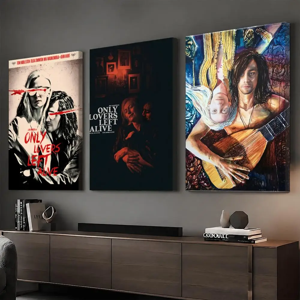 Gothic Movie O-Only Lovers Left Alive Framed Wall Painting Vintage Framed Wall Art Poster Canvas Elegant Home Decor Painting