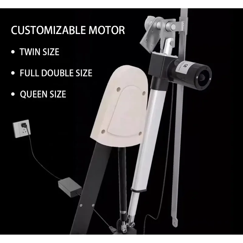 Electric Automatic Lifting Murphy Bed Hardware Kit Vertical & Horizontal Foldaway Wall Bed Mechanism Set For Home Space Saving