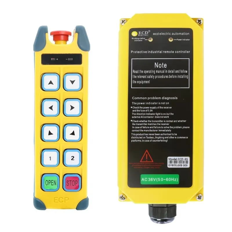 

Guaranteed Service Smart ECD-8S Waterproof Industrial Radio Remote Control Wireless Remote Control Switch for Crane