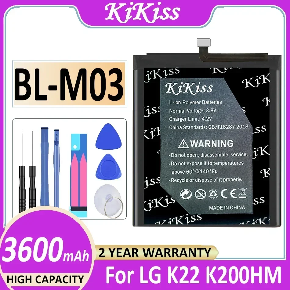 KiKiss Battery BL-M03 3600mAh for LG K22 K200HM Bateria