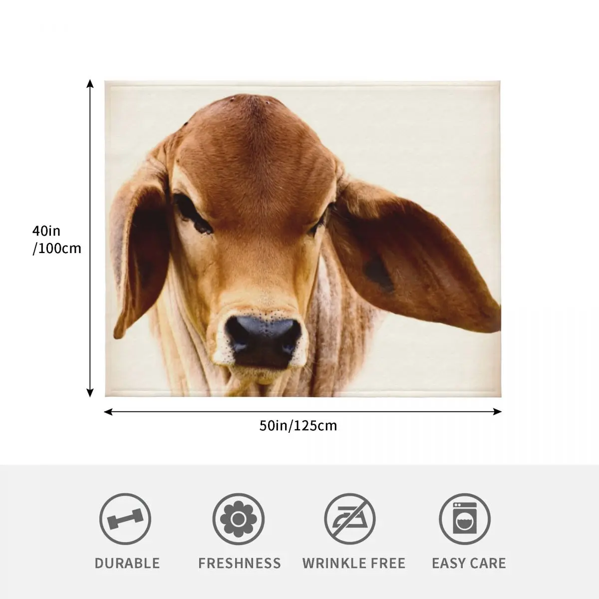 برهمان كالف، بورتريه رمي بطانية ديكورات فاخرة مصممة محشوة بطانيات متحركة