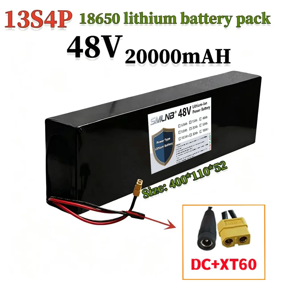 13S4P 48V 20000mAh 20Ah 18650 Lithium Battery Pack with BMS Suitable for Kugoo M4/M4 Pro/Max Speed To Replace Built-in Batteries image 3