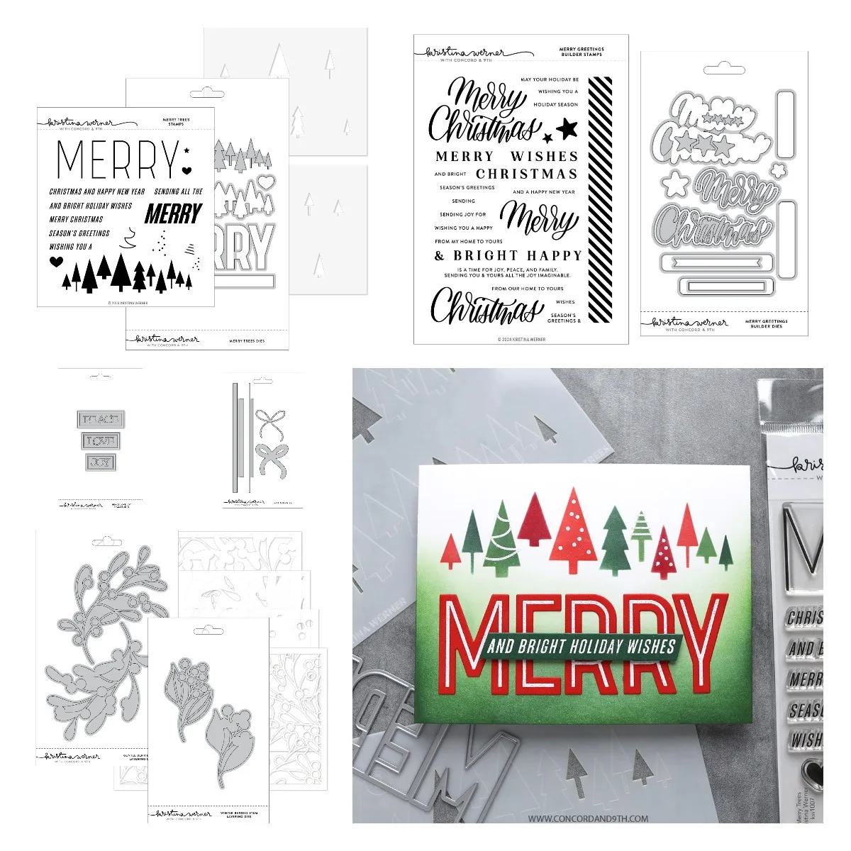 

2024 New Christmas Merry Greetings Builder Peace Love Joy Frames Gift Bows Dies Cuts Stencil Stamps DIY Scrapbooking Diary Card