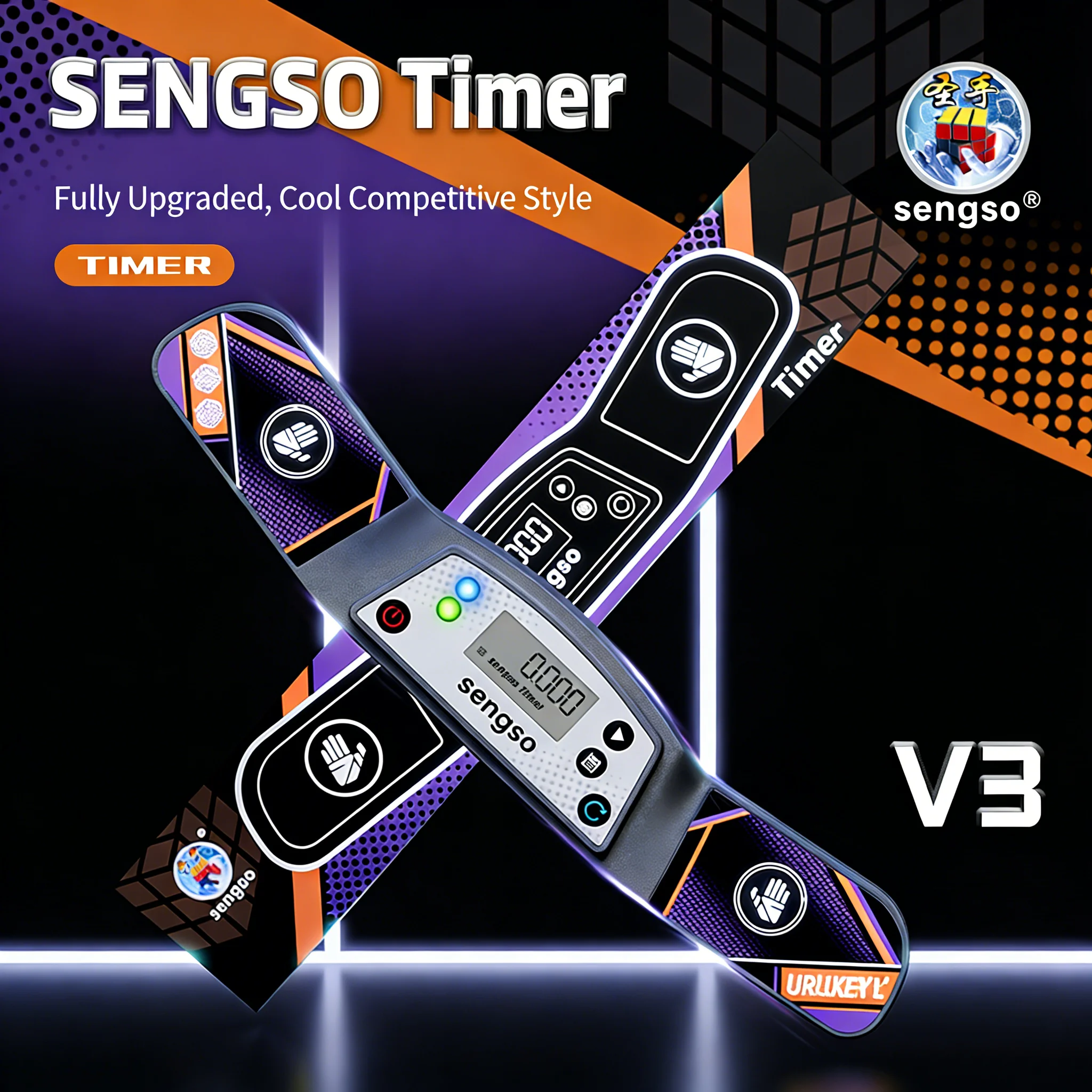 SENGSO Timer Brand New Upgraded V3 Machine Professional Competition Timer for Stack Competition Magic Cube Timer Precise Timing
